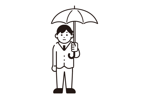 傘をさす人2