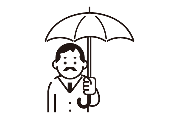 傘をさす人4