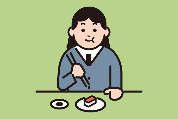 寿司を食べる人3