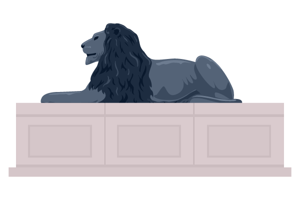 トラファルガー広場のライオン像
